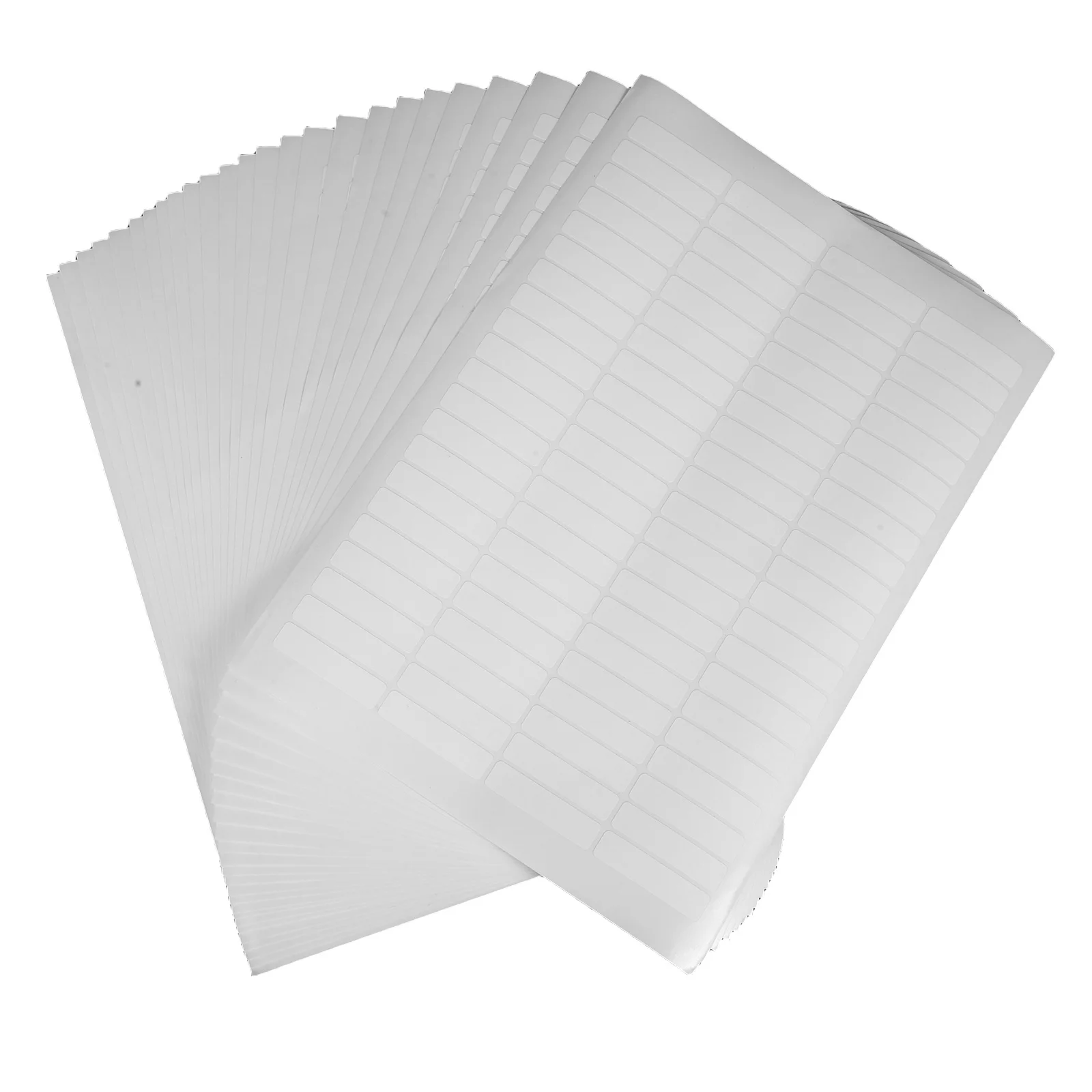 

20 Sheets Waterproof White Rectangle Coding Labels Blank Self-Adhesive Name Tag Stickers for File Folder Identification
