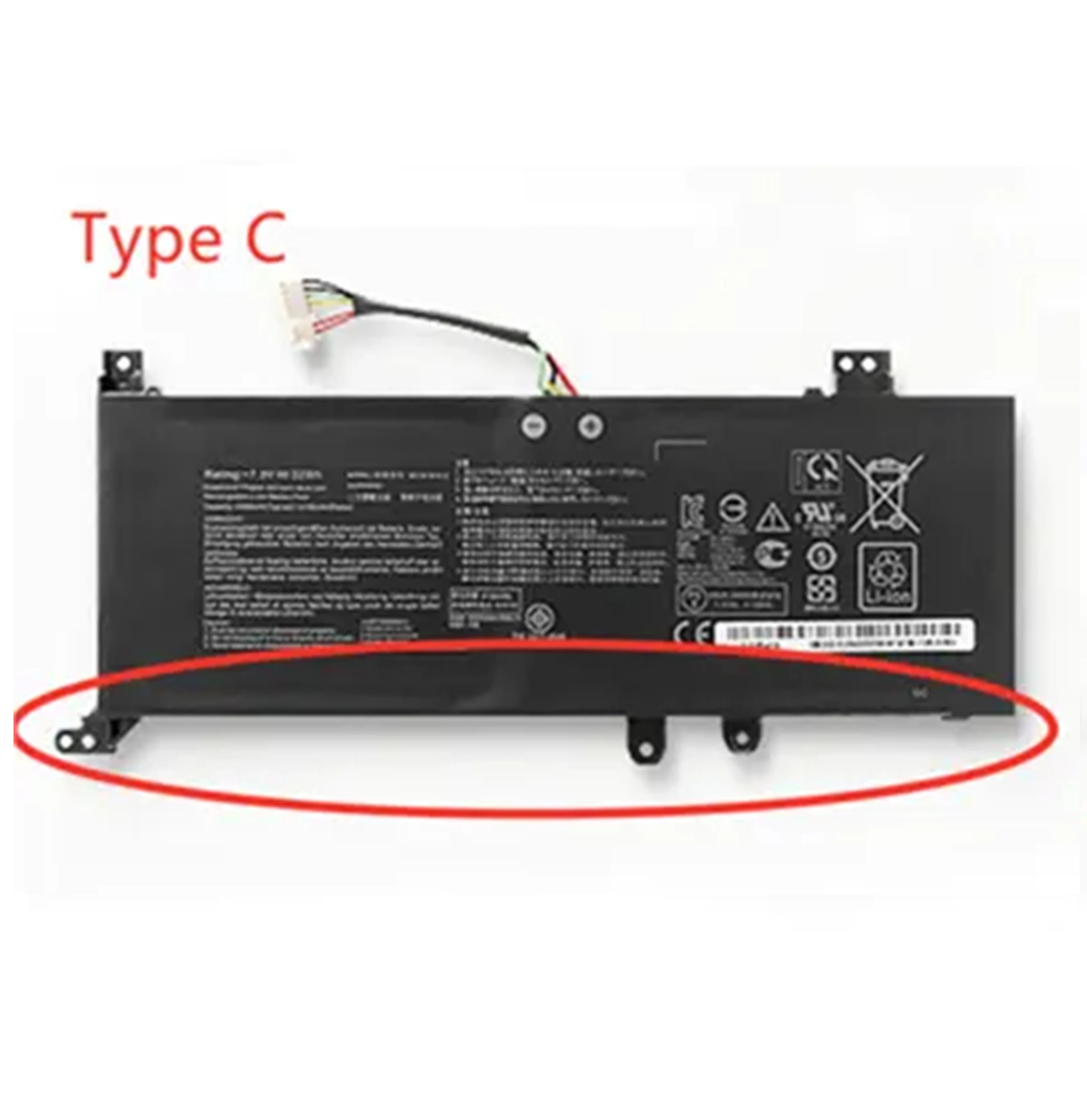 32Wh Laptop Battery For ASUS C21N1818 B21N1818 B21N1818-1 B21N1818-2 B21N1818-3 15 X512FA X509FB A509FA A409FL F509FJ X509UA