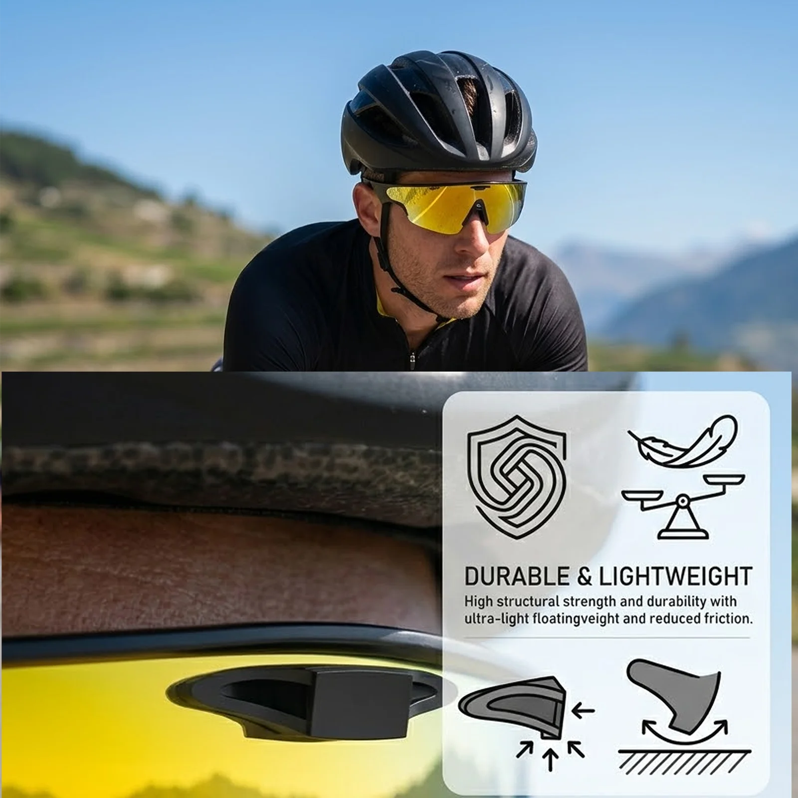 JYXEREM LED-Block für Oakley Meta Vanguard Smart-Brillen – Schutzabdeckung aus Aluminiumlegierung zum Einstecken, ohne Klebstoff, nahtlos – Detail 4