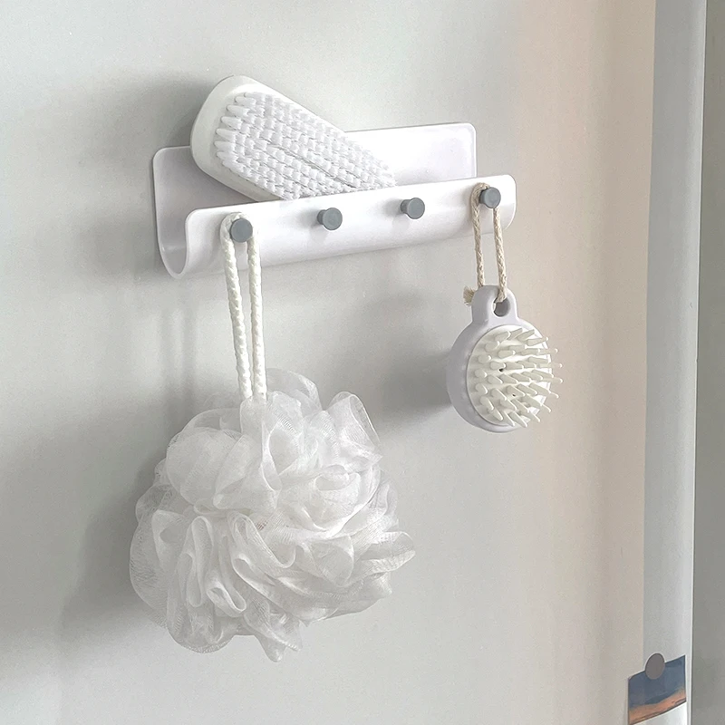 Storage Rack Toilet Cabinet Hanging Key Holder U-hook Creative Door Hanging Wall Storage Rack Nail-free Self-adhesive Hook