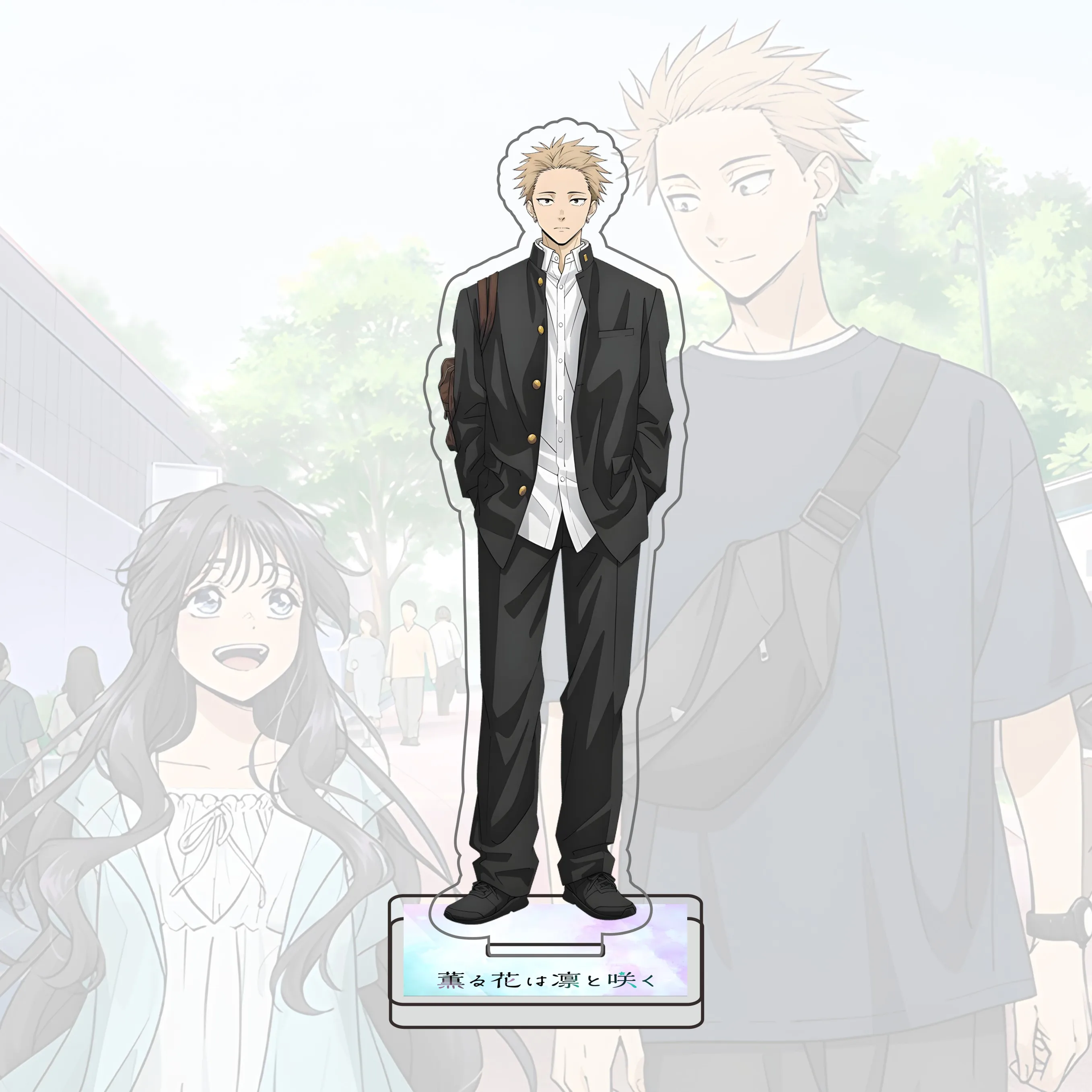 أنيمي زهرة عطرة تزهر مع كرامة 15 سنتيمتر الاكريليك حامل أرقام Rintaro Kaoruko Waguri تأثيري نموذج زخارف مكتب هدية