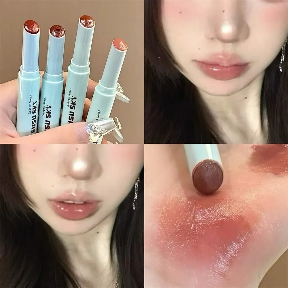 New Non-Sticky Lip Gloss Stick Glass Shine Water Light Lip Balm Hydrating Lipstick Tint Makeup
