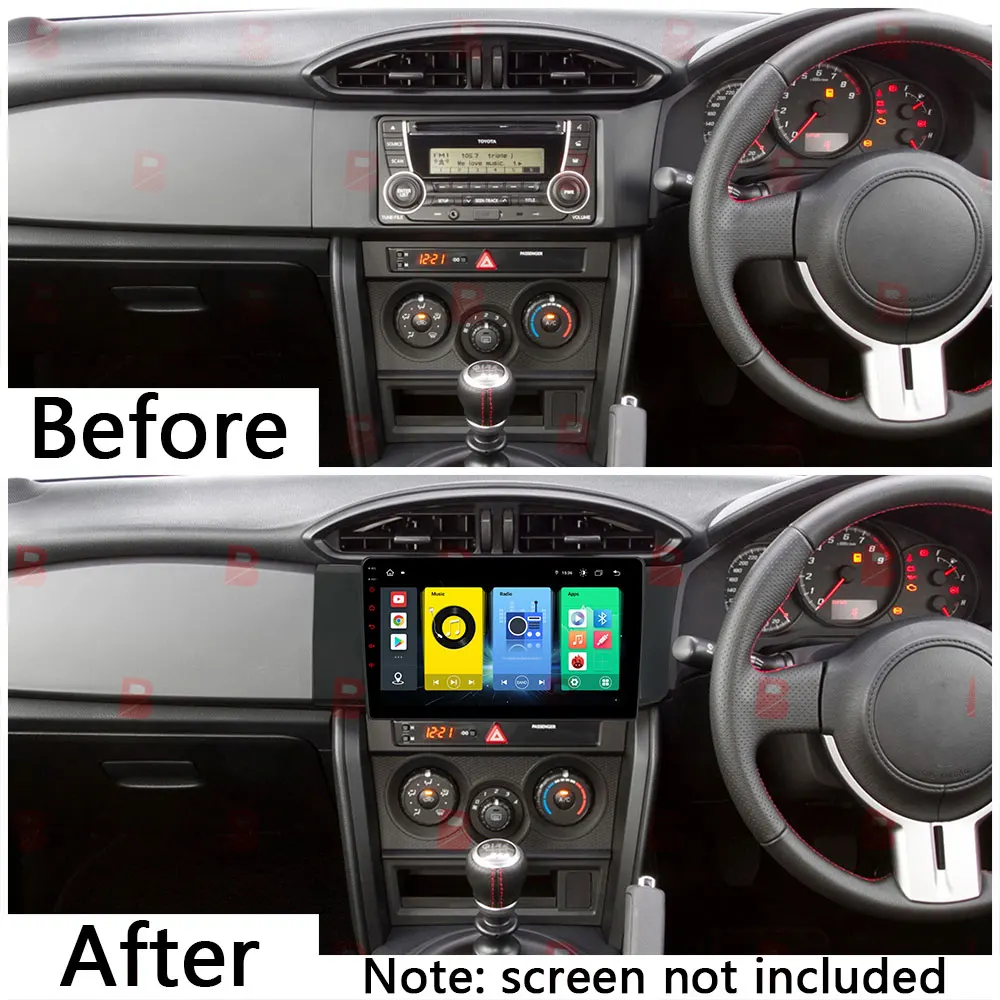 Car Android Radio Fascias For Toyota GT86 GT 86 Subaru BRZ 2012-2016 9 inch Stereo Panel Wiring Harness Connector Power Cable