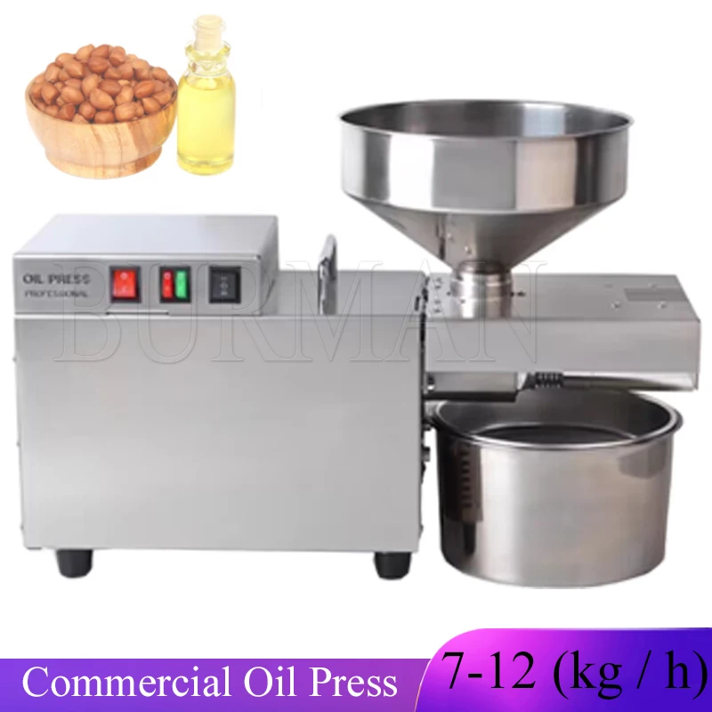 Oil Press Machine Commercial Home Oil Extractor Expeller Cold Pressed Linseed Oil Maker