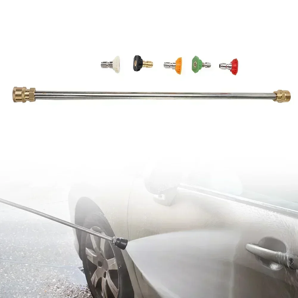 

Pressure Washer Spray Kit 4000 PSI High Pressure Car Washer Wand Lance Nozzle Tips Hose Kit, Suitable for Various Surfaces
