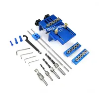 Woodworking 3 in 1 Dowelling Jig Universal Dowel Cam Jig Wood Hole Drilling Guide Locator Adjustable Pocket Hole Jig Kit