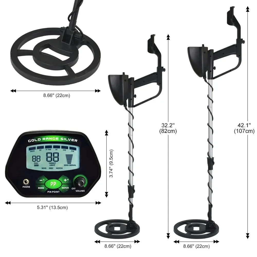 MD-4090 Professional Metal Detector Finder Waterproof Search Coil Seeker Treasure Underground Gold Detector High Accuracy