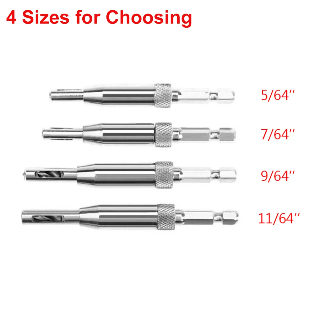 1 Piece HSS Self Centering Hinge Drill Bits for Hinge Tapper Door Cabinet Woodworking Location Center Drill Bits Tool