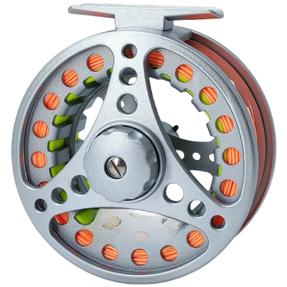 High Carbon Steel Fly Fishing Reel Offering Smooth Operation Ambidextrous Function Main Line Spare Line and Tapered Leader