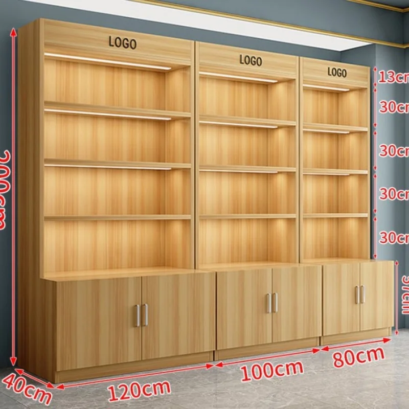 Custom Beauty Cosmetics Display Cabinet Set Mother and Nail Salon Display Rack Supermarket Storage Rack Advertising Exh