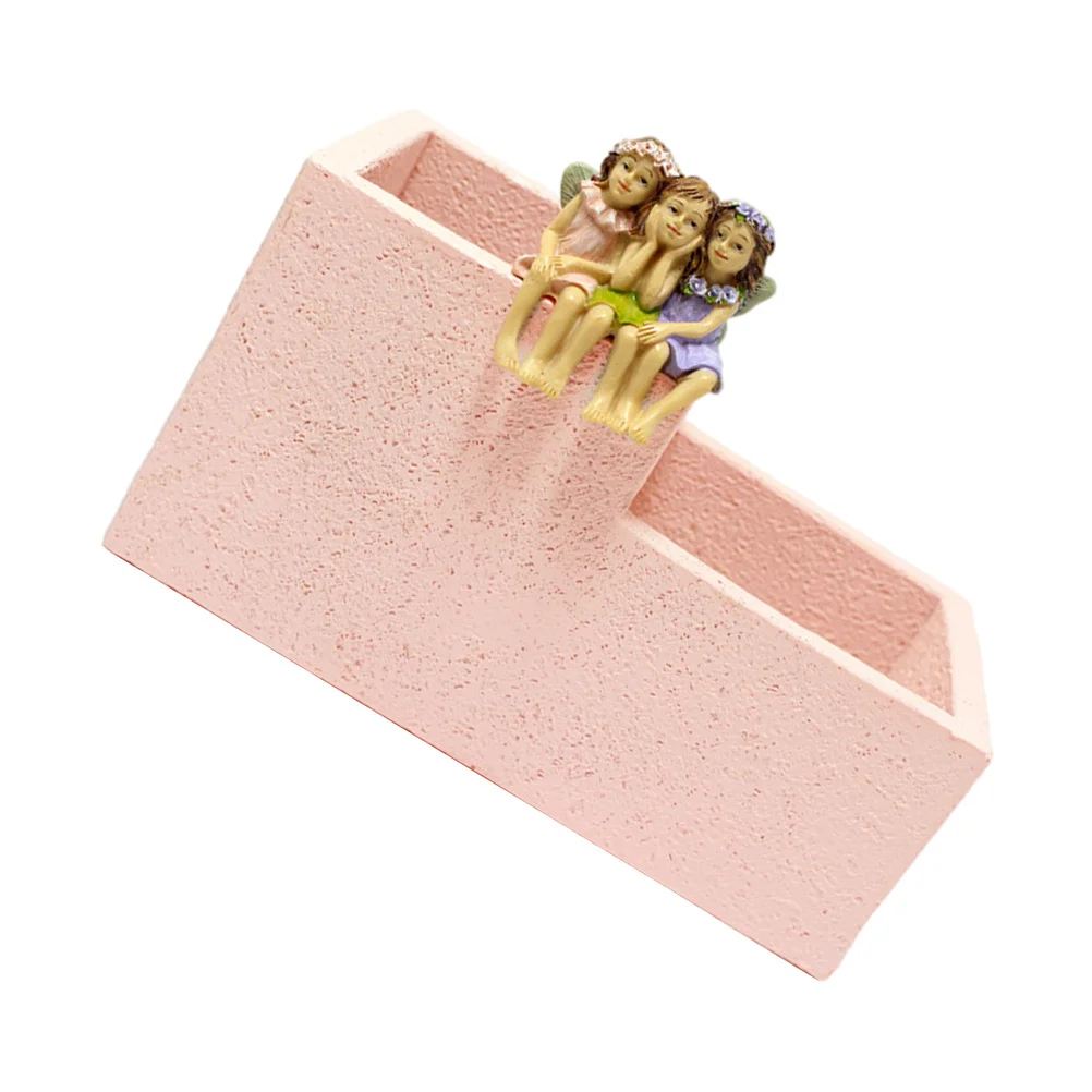 

Resin Pen Holder Multifunctional Desktop Organizer Pencil Brush Storage Compact Cute Home Office Decor Stationery Holder