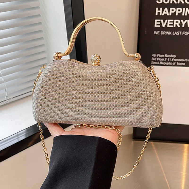 

New Fashion Women Evening Shoulder Bag Bridal Clutch Banquet Party Wedding Elegant Handbag Female Purse Hasp Tote Chain Handbag