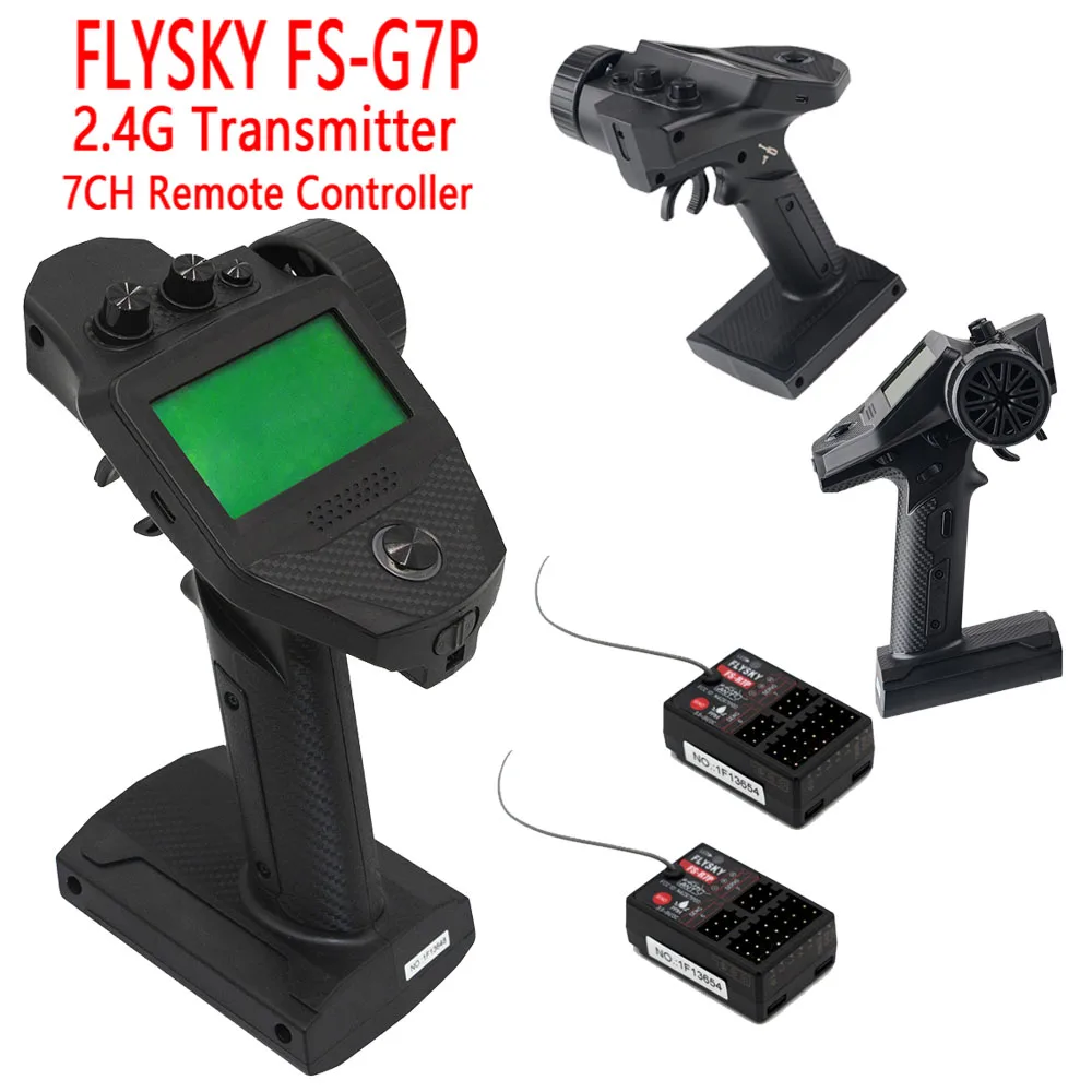 

FLYSKY FS-G7P remote control 7CH 2.4G transmitter with 2.4GHz ISM R7P receiver, suitable for cars and ships