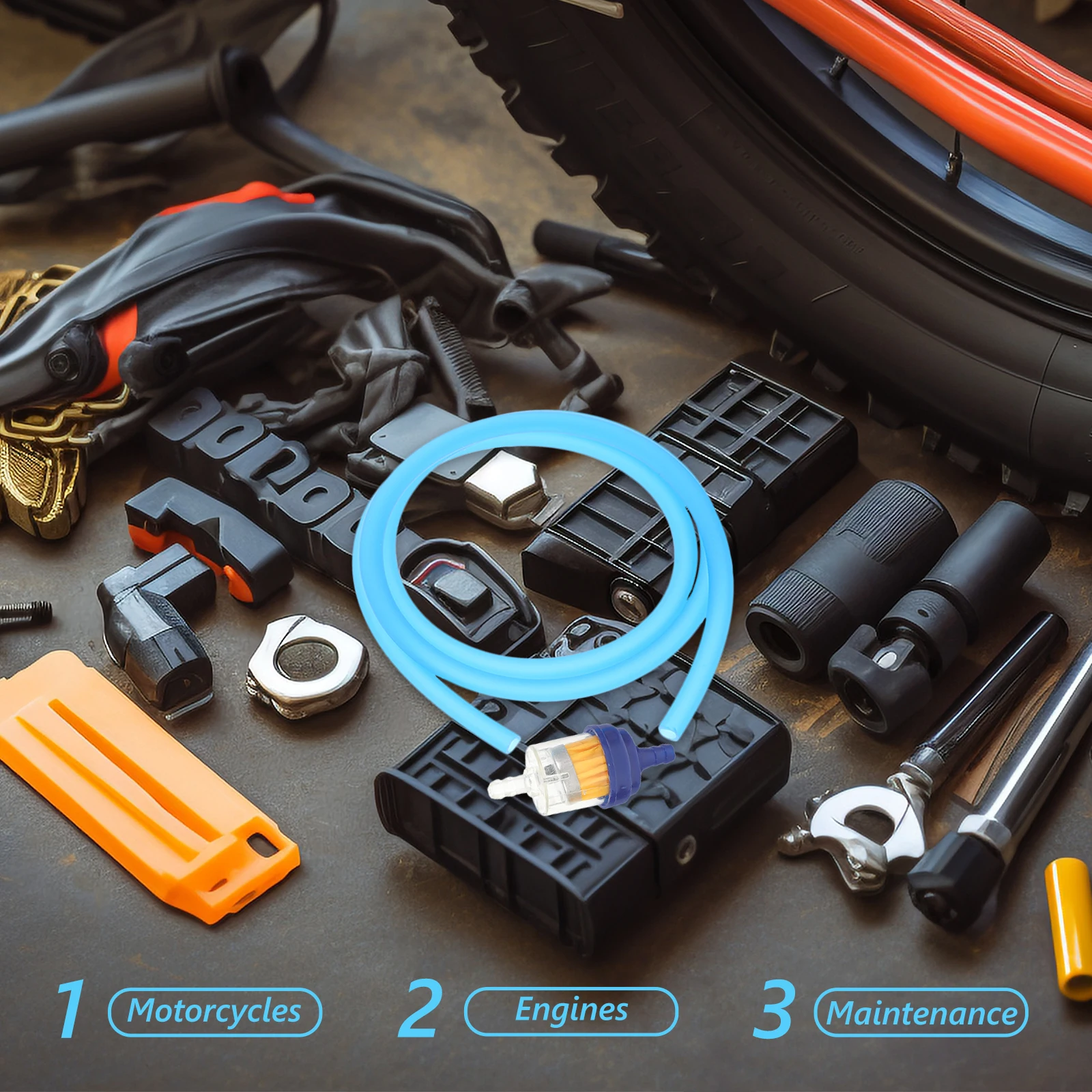 

1 Set Universal Fuel With Hose Motorcycle Oil Filter Drain Tool Fuel Line Filter Kit For Atv Motorbike Small Engine