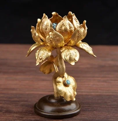 Scultura in burro Torma sizi in rame da 8,5 cm Decorazione duoma buddismo del Tibet