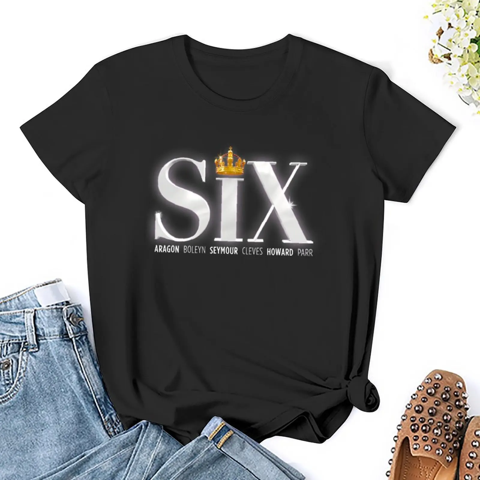 Six the Musical Logo Classic T-Shirt hippie clothes summer top Woman clothes