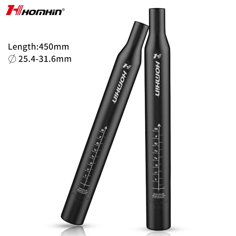 Bicycle Seat Post 25.4 27.2 28.6 30.4 30.9 31.6 450mm Aluminum Alloy Bicycle Seat Tube for Mountain Bike Road Bike Accessories