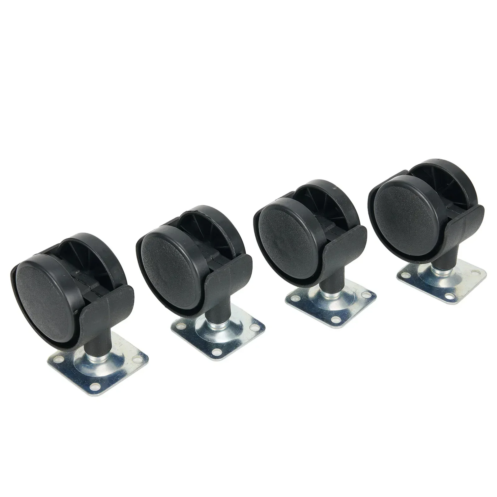 4pcs Chair Wheel Furniture Caster 40mm Plate Swivel Wheels Replace Hardware 360 Degree Rotational Castor For Various Furniture