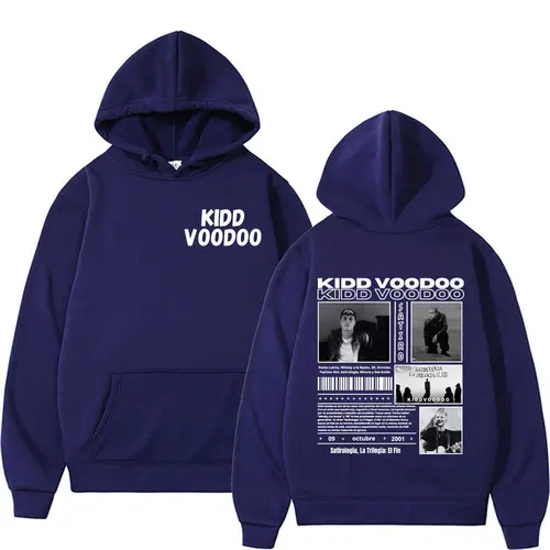 Imagen 2 del producto Sudaderas con capucha con gráficos de rapero Kidd Voodoo En Chile para hombre y mujer, moda Hip Hop, tendencia gótica, ropa de calle, sudaderas de gran tamaño