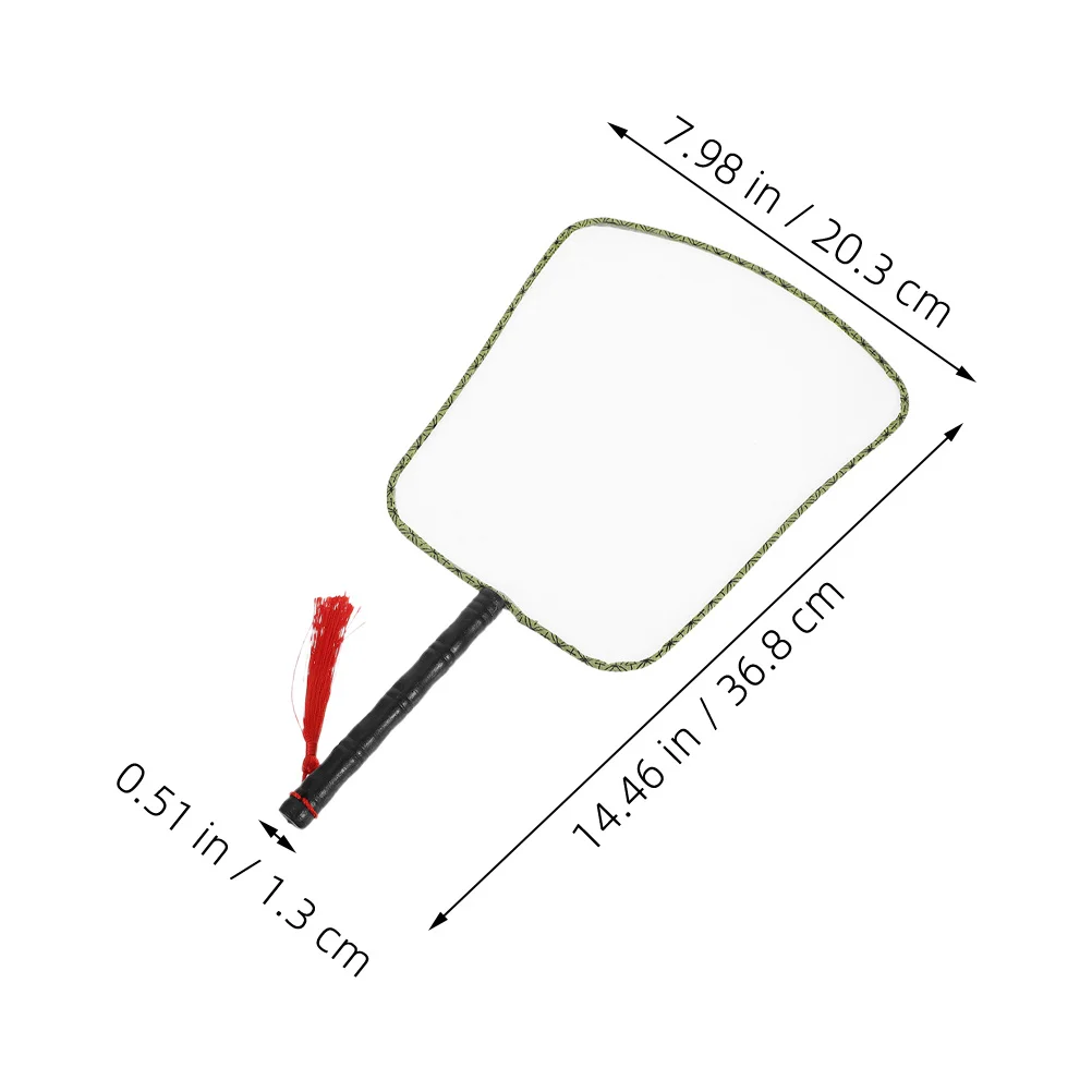 3 قطعة مراوح الحرير الأبيض فارغة الصينية مجداف اللوحة مراوح اليد DIY بها بنفسك الحرفية الخط الكتابة على الجدران حفلة الرقص
