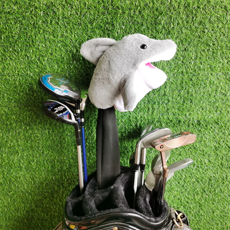 Plush Golf Shark Driver Headcover 460cc Wood Head Cover Drop Shipping