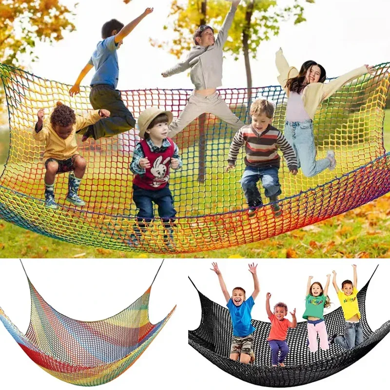 Red de Seguridad para juegos al aire libre, Red de escalada anticaída, carrera de obstáculos, doble capa, 1m x 3m