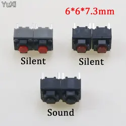 10Pcs Kailh Square 6*6*7.3mm Silent Mouse Micro Switch Mute Switch Can Replace a Rectangle Micro Switch 8 Millions Lifetime