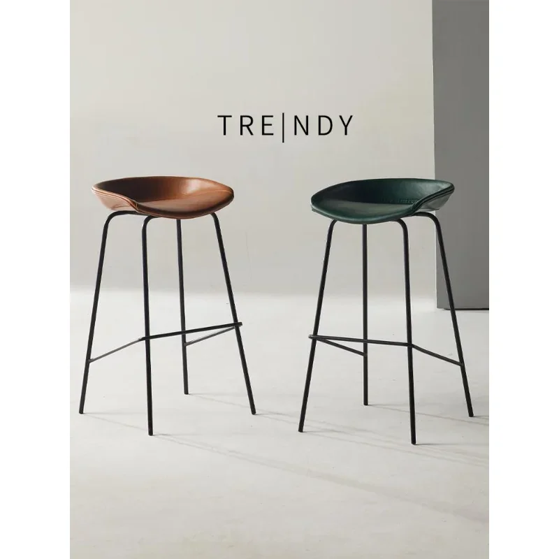 Bar chair modern minimalist household high bar chair designer light luxury front desk chair Nordic plastic bar stool