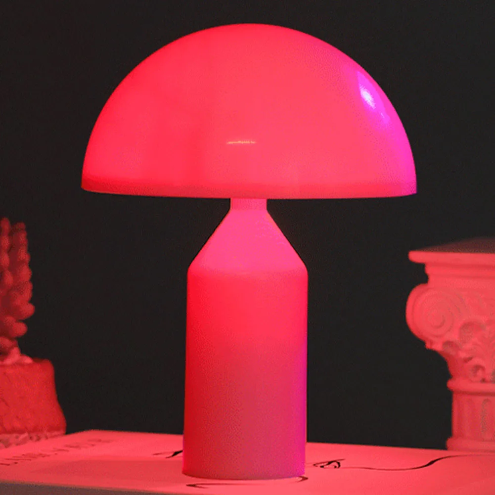 Mushroom Nightstand Lighting Lamp Brightness Adjustable Table Lamp Color Changing Battery Operated Bright Bedroom Bedside Decor