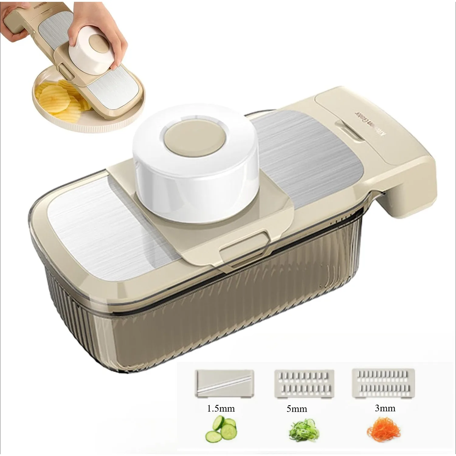 

3 Blades Vegetable Peeler Carrot Grater Multifunctional Slicer with Container Vegetable Cutter with Slicer Easy To Clean