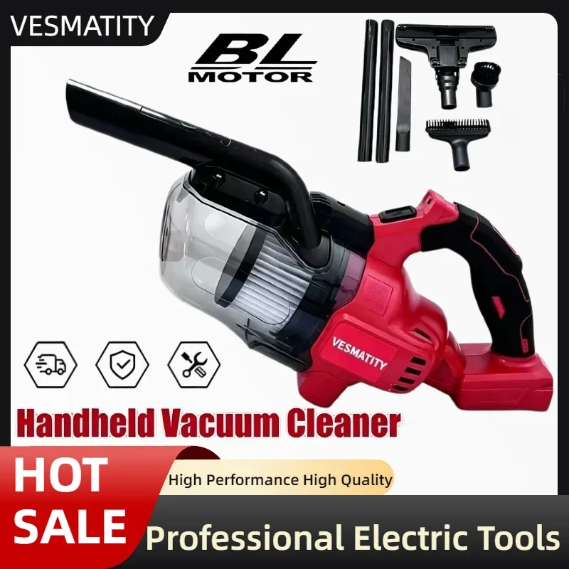 Cordless Handheld Vacuum Cleaner Portable Vehicle Mounted Floor Cleaner Household Power Tools Fit Milwaukee Battery