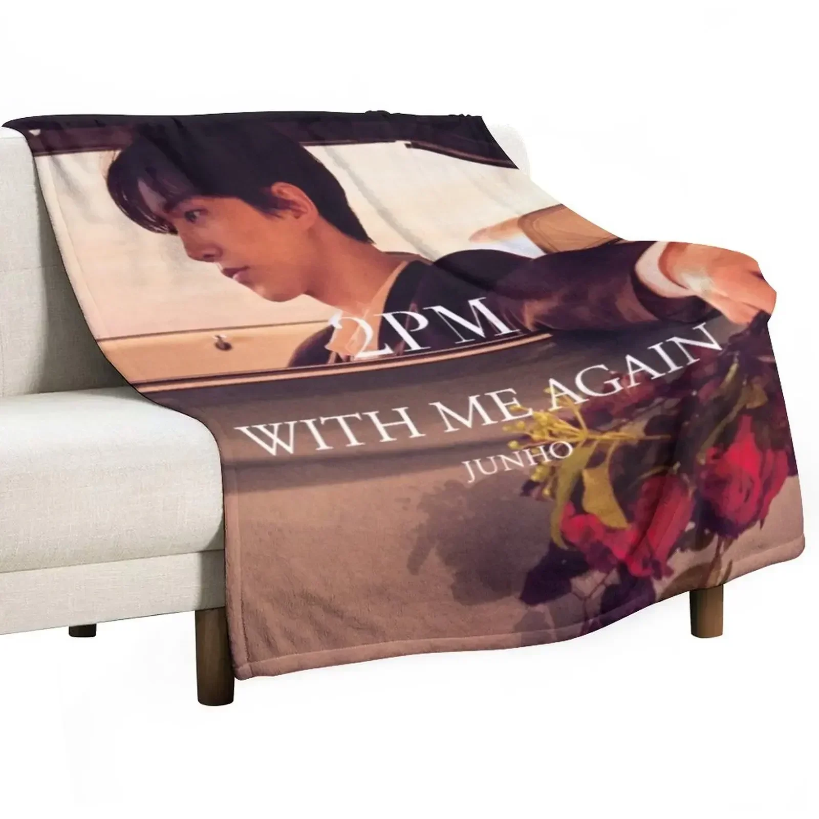 2PM With Me Again - JUN HO Throw Blanket Stuffeds Winter beds Polar Single Thermals For Travel Plush Blankets