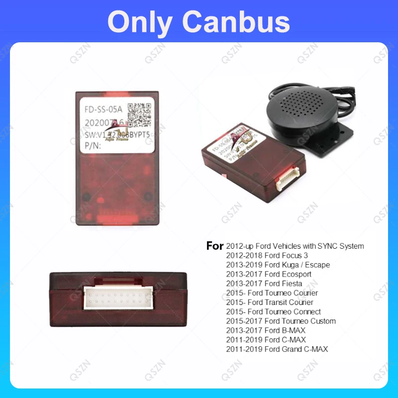 Car 16 pin Audio Wiring Harness With Canbus Box For Ford Fiesta Ecosport Focus Edge RANGER Mondeo Taurus Kuga Transit Figo