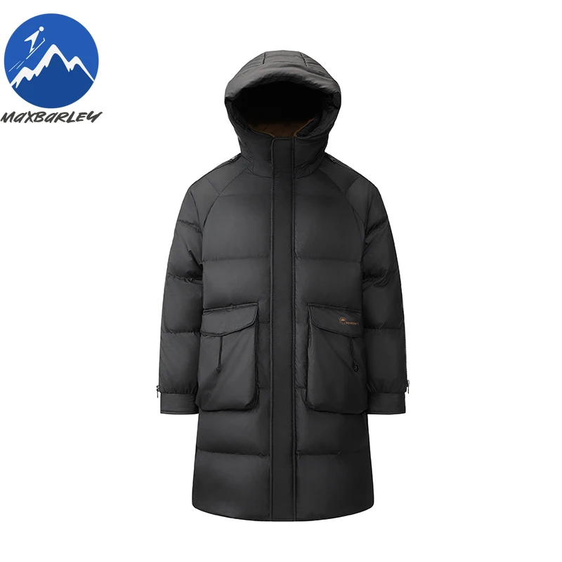 Maxbarley New Down Jacket Classic Hood Outdoor Mountaineering Anti-Cold Parka Casual Daily Style Lightweight Autumn Winter Coat