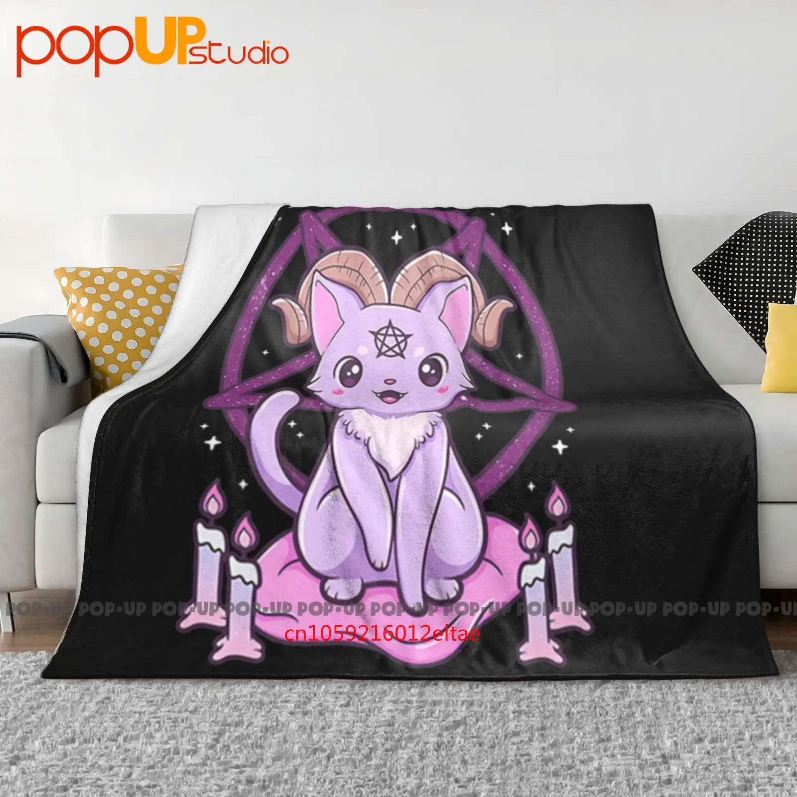 Kawaii Pastel Goth Krampus Cute Creepy Gothic Ultra-Soft Blanket Quilt Winter Sofa Cover Bed Covers