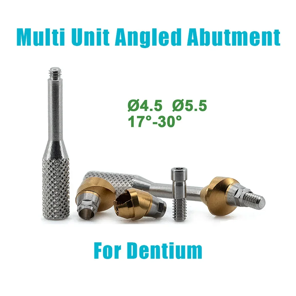 10Pcs/Pack Angled MUA Abutment Fit Dentium Implant System Angle Correction Screw Retained Framework Prosthodontic ReplacementLab