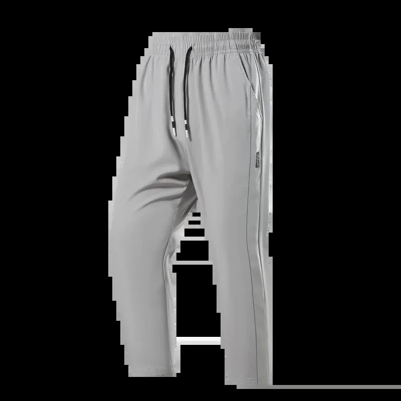 

Men Running Pants Jogging Casual Summer Thin Sweatpants Quick Dry Ice Silk Straight Trendy Versatile Bottoms