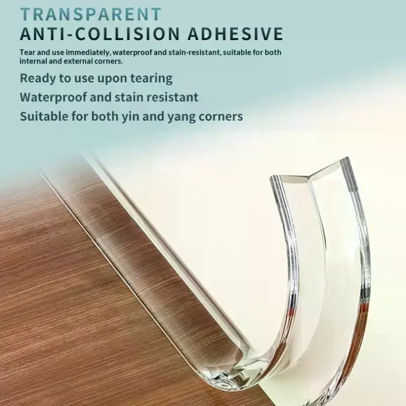 Child Safety Bumper Guard Transparent Self-Adhesive Edge Protector For Tables Furniture Corners Soft Baby-Proofing Strips