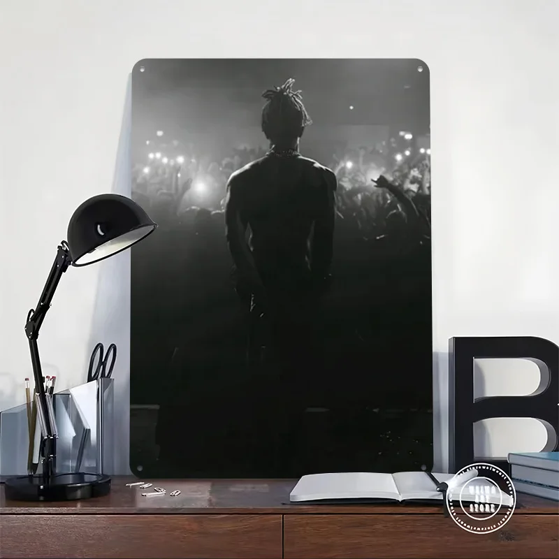 XXXTentacion الحفل المعادن المشارك تين علامات جدار الفن مكتب ديكور مخصص علامة معدنية للديكور المنزل غرفة الألعاب الديكور #2