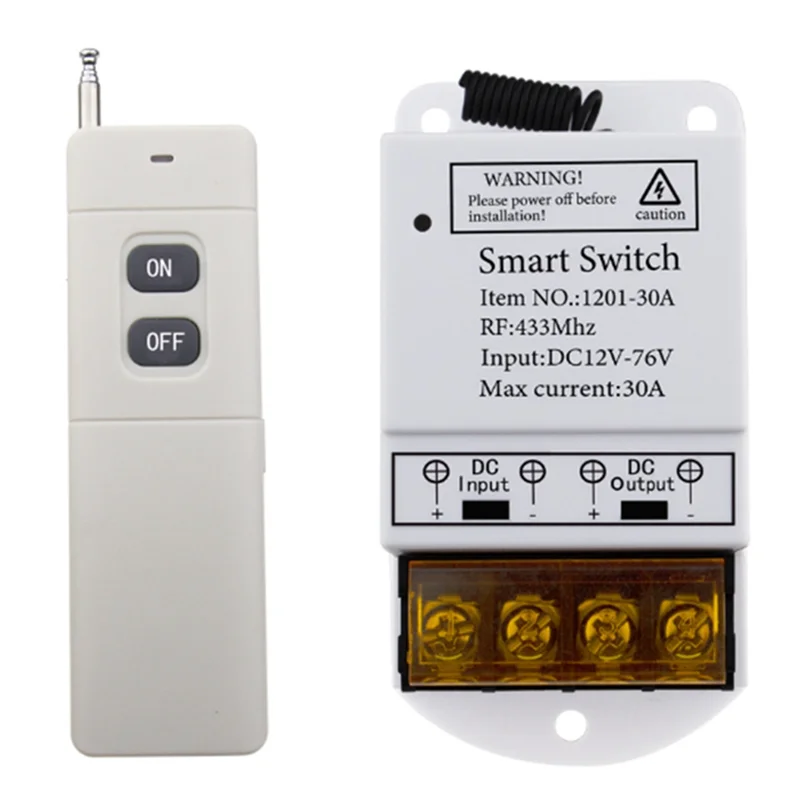 

DIGIT-Tuya Smart Wi-Fi Switch 30A Модуль дистанционного управления Автоматизация Приложение Дистанционное управление DC12-76V Реле высокой мощности