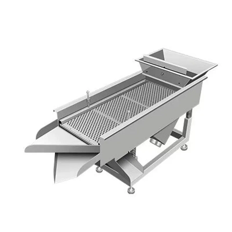 Linear Vibrating Screen Separator Stainless Steel Double Discharge Outlet Linear Vibration Sieve Adjustable Amplitude Customized