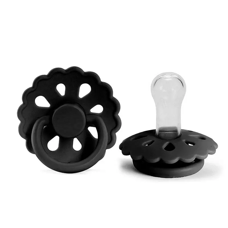 L81A 2025-الطفل المطاط الطبيعي (6-18) زهرة فائقة النعومة من اللاتكس الطبيعي تقليد حليب الثدي النوم حديثي الولادة