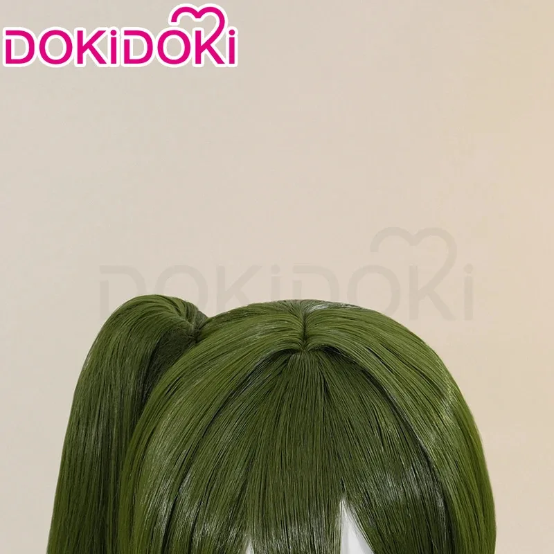 IN MAGAZZINO Parrucca Ubel Anime Frieren: Beyond Journey's End Cosplay DokiDoki Ubel Cosplay Donna 45 cm Lungo Capelli Verde Scuro Protezione Gratuita