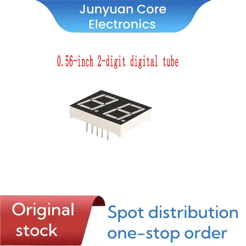 

100 PCS Red Ultra-Bright 0.56-inch Two-Digit Common Anode LED Digital Tube Display Module - 2-digit digital display tube