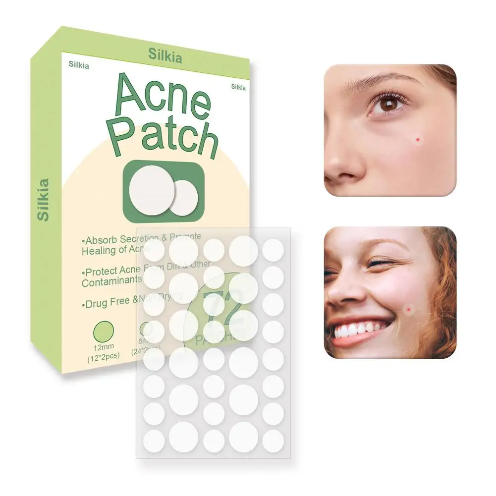 72/288pcs Face Acne Patch Invisible Skin Care Pimple Acne Patches Anti-inflammatory Healing Absorbing Spot Sticker Covering Acne