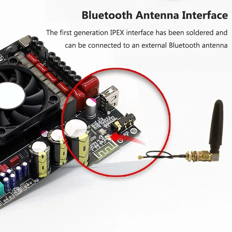 AS21HPA High-Power Bluetooth 5.2 Audio Power Digital Amplifier TPA3255 Chip 300W*2+600W 2.1 Channel 3D Surround Sound Subwoofer