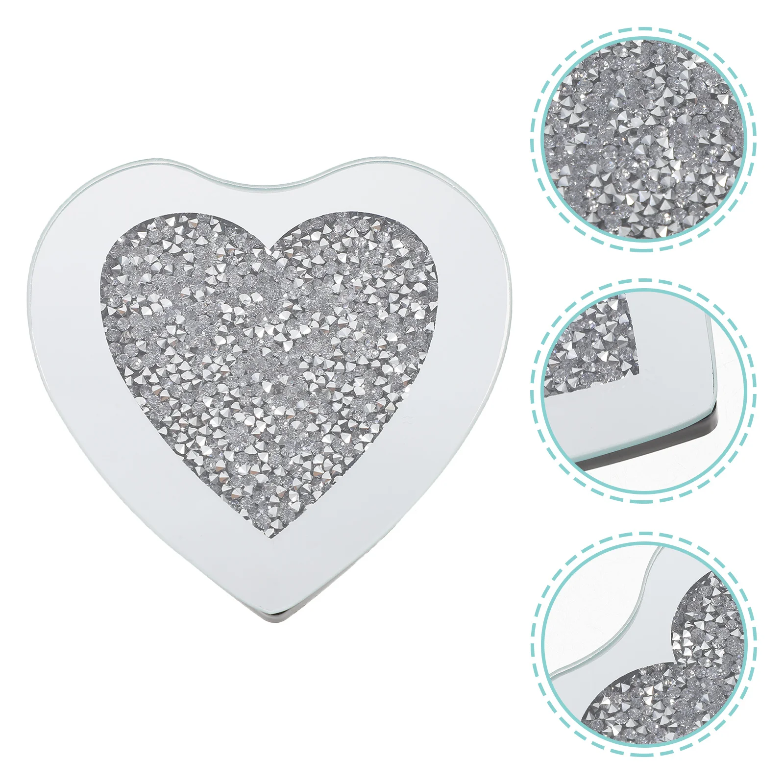 

6Pcs Heart Shaped Glass Coaster Set Stylish Thickened Cup Mat for Table Protection Home Bar Hotel Restaurant Decorative Drink