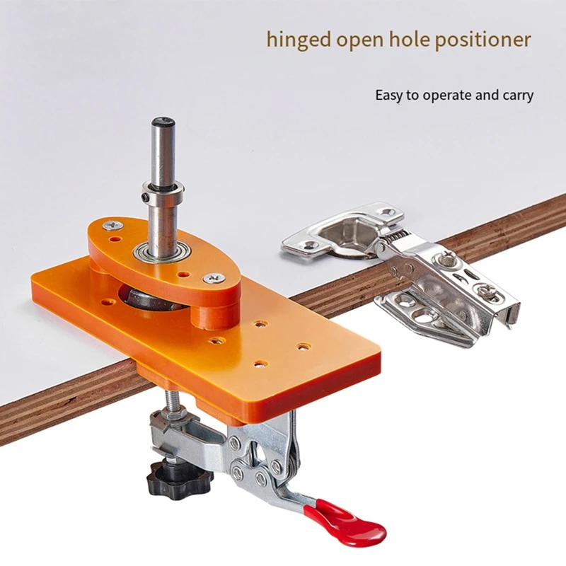 Hinged Hole Positioner Furniture Door Panel Hinge Opening Install Auxiliary Woodworking Tools Hinge Boring Jig