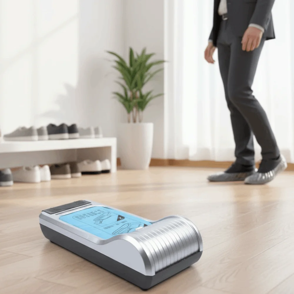 

Hands-Free Shoe Film Dispenser Dustproof Sanitary Automatic Shoe Cover Machine Fully Automatic Fast Dispensing
