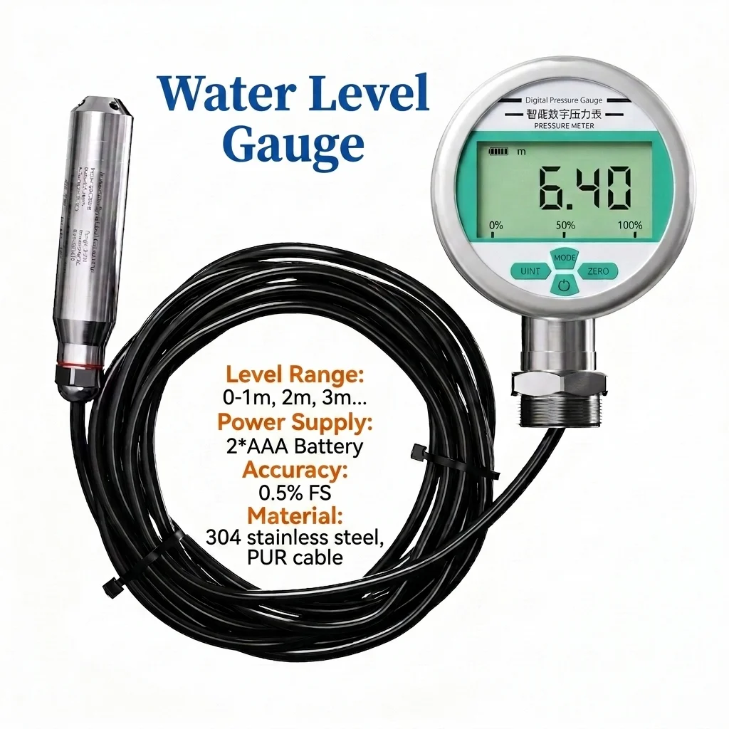 Smart Home Water Level Sensor - Liquid Level Gauge 0-1m/0-3m/0-5m/0-10m 15m Liquid